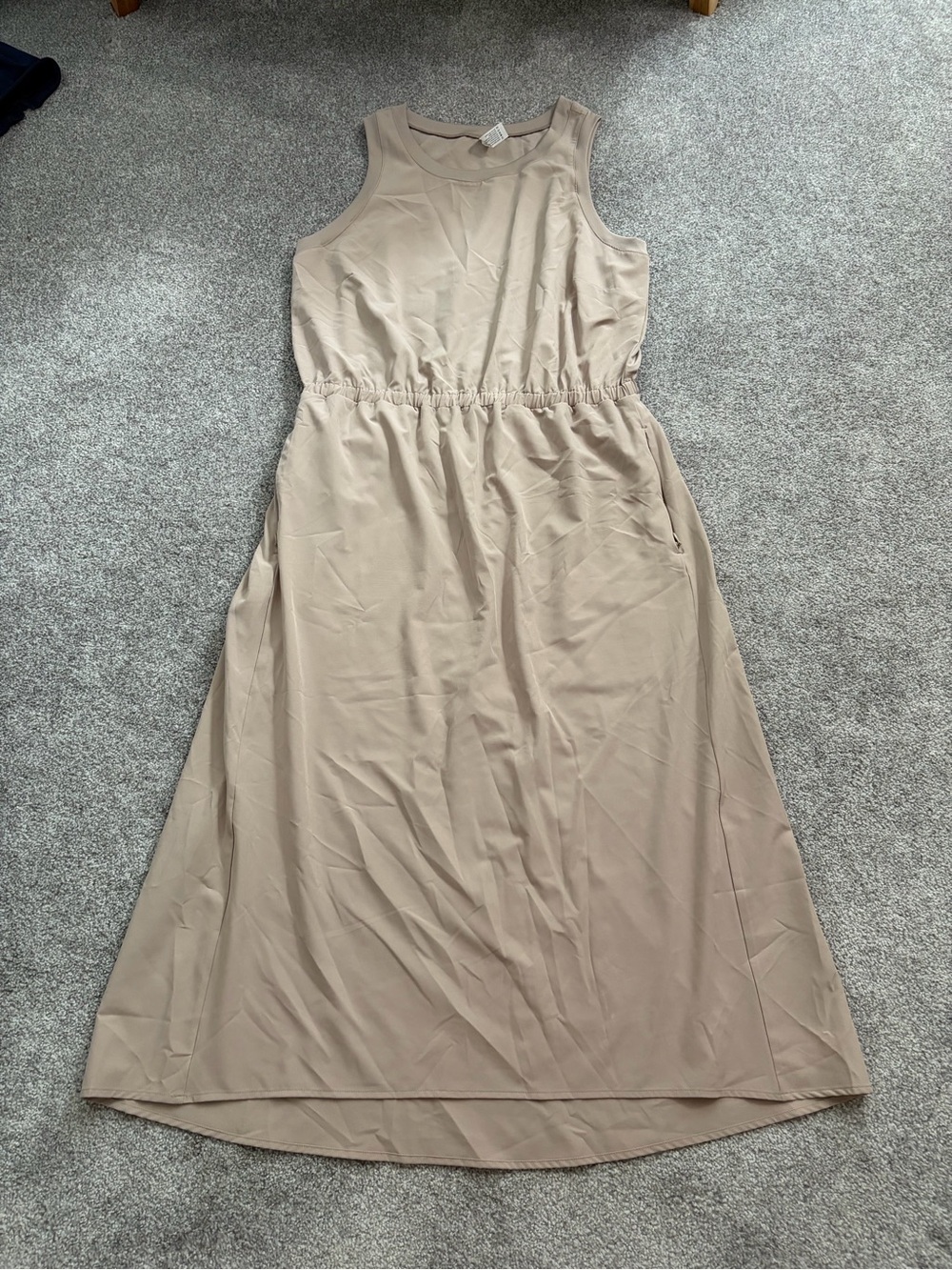 90 Degree By Reflex Sleeveless Beige Maxi Dress